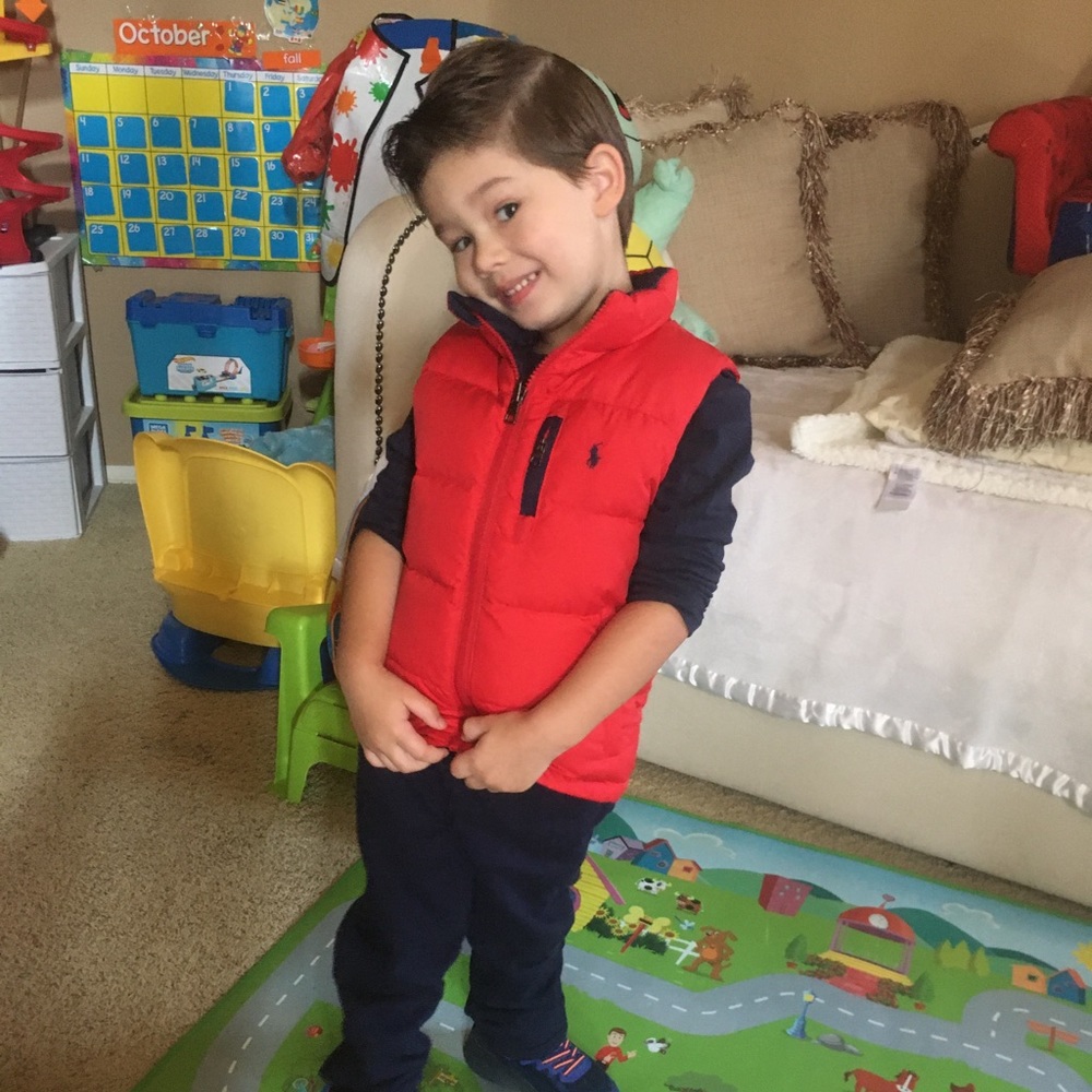 Janie and Jack size 2T Orange Puffer Vest Jacket